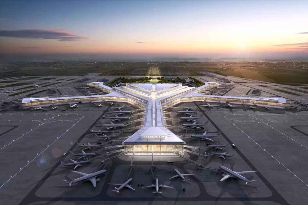 長沙機場改擴建工程機場工程(T3航站樓工程)第一條指廊首區主體結構封頂 鋼結構公司選擇廣州經緯鋼結構工程有限公司 咨詢電話:13925156722