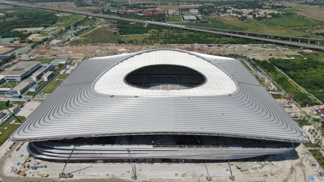 大開孔雙層正交索網,西安國際足球中心罩棚